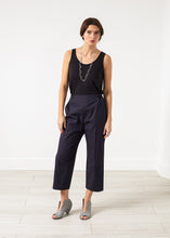 Load image into Gallery viewer, Wide Cropped Trouser in Navy