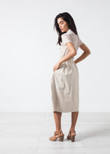 Load image into Gallery viewer, Eulera Leather Skirt in Cream