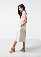 Load image into Gallery viewer, Eulera Leather Skirt in Cream