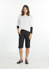 Load image into Gallery viewer, Square Stitch Knee Short in Black