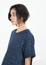 Load image into Gallery viewer, Quilted Mesh T-Shirt Dress in Navy