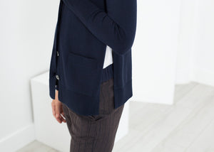 Square Cardigan in Navy