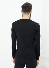 Load image into Gallery viewer, Button Shoulder Pullover in Black