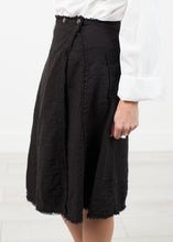 Load image into Gallery viewer, Wrap Snap Skirt in Black