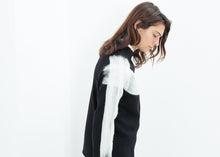 Load image into Gallery viewer, Contrast Felted Sweater in Black