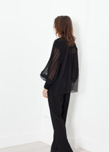 Load image into Gallery viewer, Poet Silk Sweater in Black
