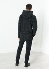 Load image into Gallery viewer, Double Breasted Hoodie in Forest Plaid