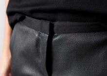 Load image into Gallery viewer, Leather Panel Trouser in Black