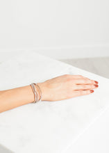Load image into Gallery viewer, Bracelet 85 in Grey Silk/Silver