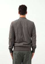 Load image into Gallery viewer, Leather Bomber Jacket in Dust