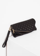 Load image into Gallery viewer, Roxanne Leather Clutch in Black